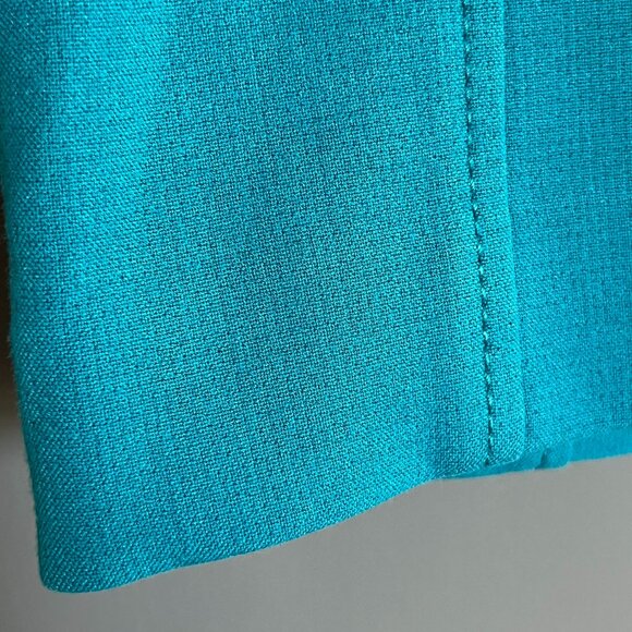 Halogen Straight Pencil Skirt Blue Teal Turquoise Size 10 Lined Back Zipper - Picture 6 of 10